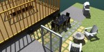 3D CAD, DIY, graphic design, Patio, Rendering, SketchUp, Lighting,