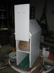Cat House - Unfinished, Back Door Open