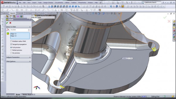 3D CAD Modeling - SolidWorks - High Performance Engine Part - Fuel Pump Mount - 16