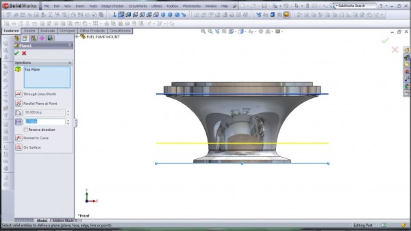 3D CAD Modeling - SolidWorks - High Performance Engine Part - Fuel Pump Mount - 7
