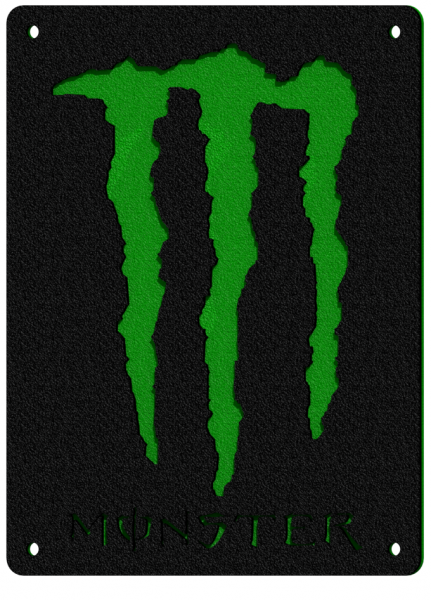 CAD rendering for a "Monster Energy Drink" themed 4 wheeler's bumper