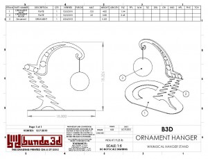 Whimsical Ornament Hanger Drawing