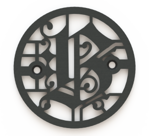 4.25in Custom Decorative Drain Cover Design - 1a2