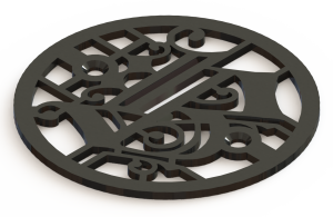 4.25in Custom Decorative Drain Cover Design - 1b1