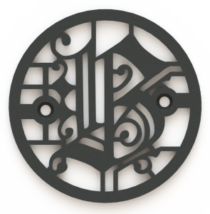 4.25in Custom Decorative Drain Cover Design - 1b2