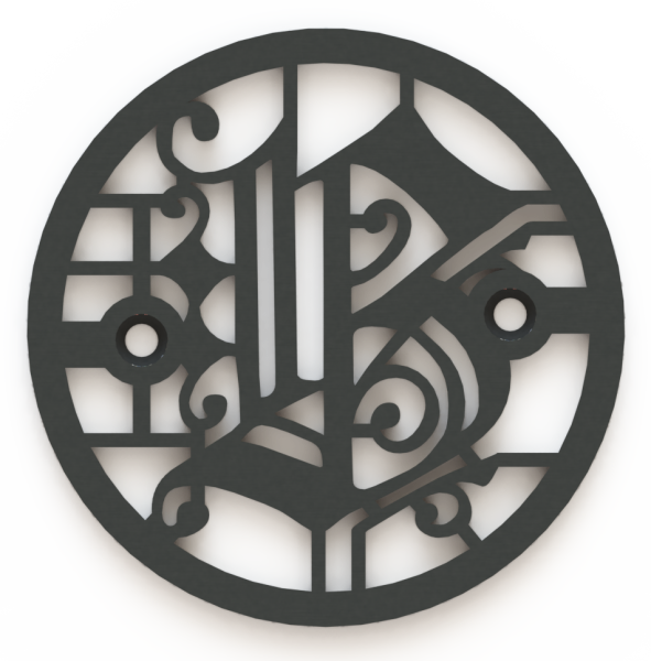 4.25in Custom Decorative Drain Cover Design - 1b2