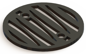 4.25in Custom Decorative Drain Cover Design - 2a