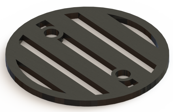 4.25in Custom Decorative Drain Cover Design - 3a