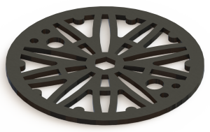 4.25in Custom Decorative Drain Cover Design - 6a