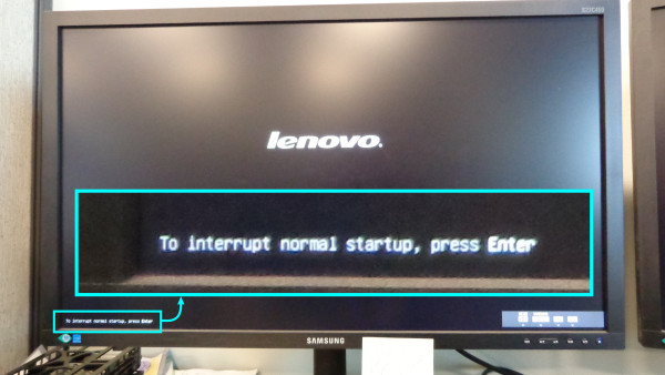 Fixing Lenovo ThinkStation M-2 Boot Disc 2 - BIOS startup screen