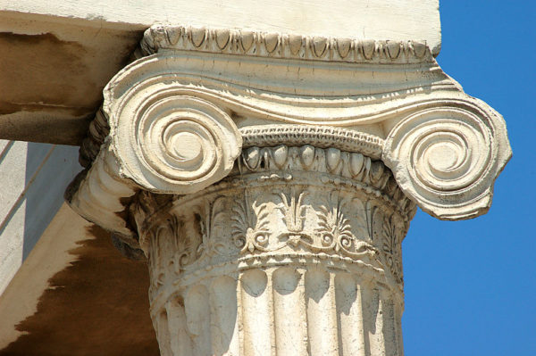 Ionic Pillar - fluted column with acanthus leaves