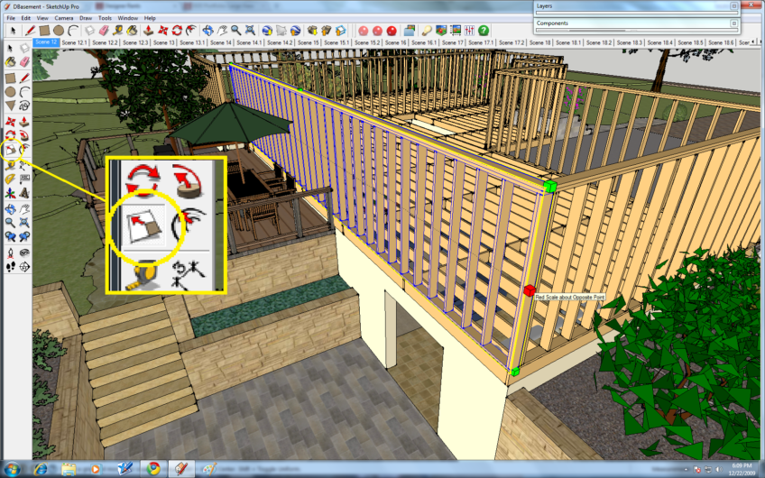 Scaling a Dynamic Component in Google SketchUp