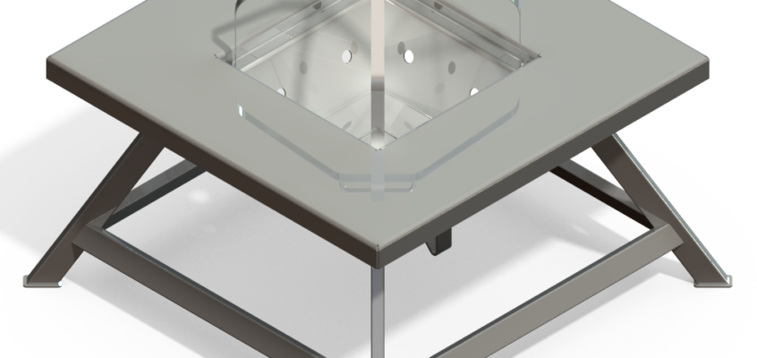 Fire Pit Table Rendering, Design by Kris Bunda, SolidWorks 2009, Created 2011