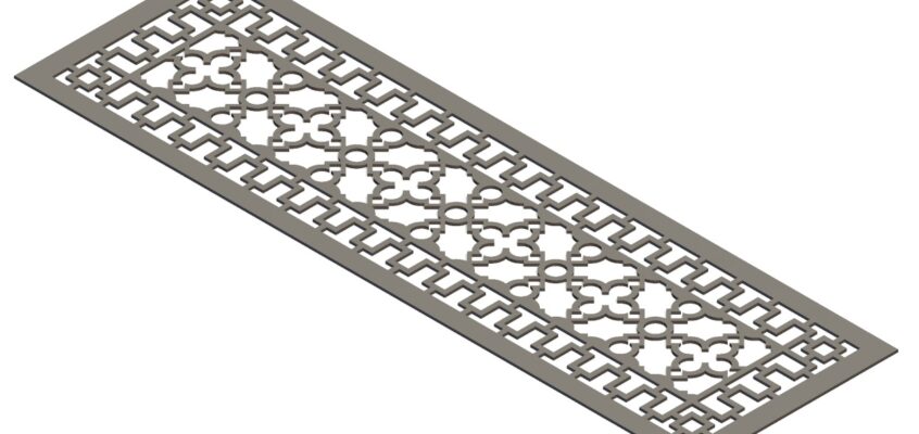 Modern Antique Style Vent Cover - 3D CAD Rendering