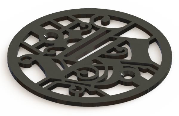 4.25in Custom Decorative Drain Cover Design - 1b1