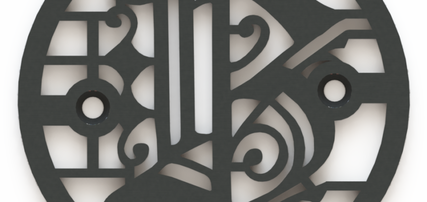 4.25in Custom Decorative Drain Cover Design - 1b2