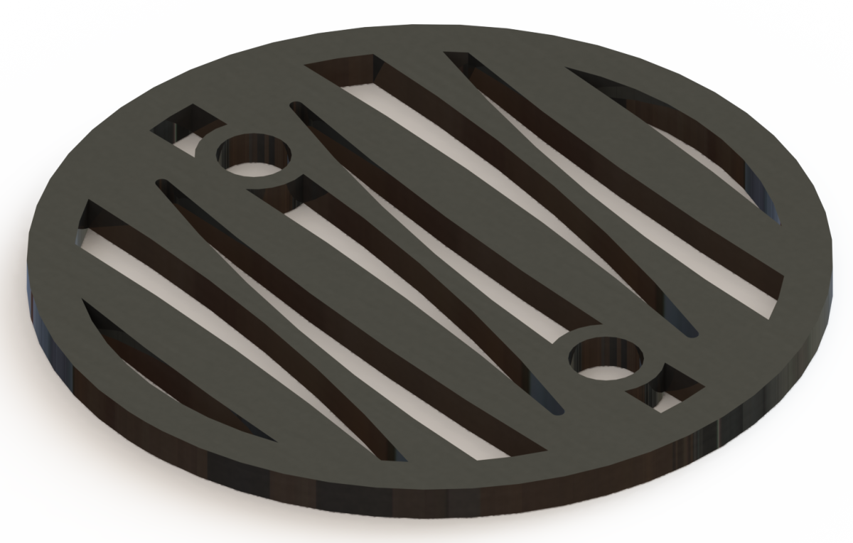 4.25in Custom Decorative Drain Cover Design - 2a