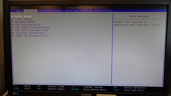 Fixing Lenovo ThinkStation M-2 Boot Disc 6 - BIOS Devices tab screen