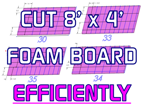 BAND SILL FOAM BOARD INSULATION - MOST EFFICIENT CUT OF 4FT X 8FT SHEET