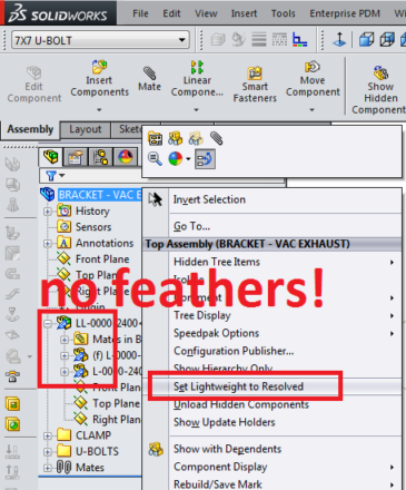 For SolidWorks correctly push Metadata into Composer BOMs