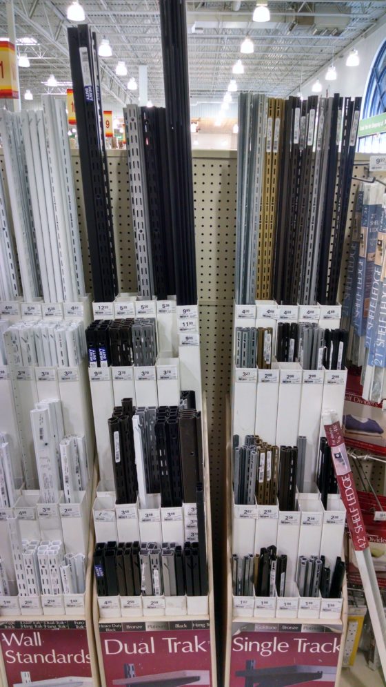Shelf Standards at hardware store