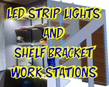 LED STRIP LIGHTS AND SHELVING BRACKET DESK WORKSTATIONS