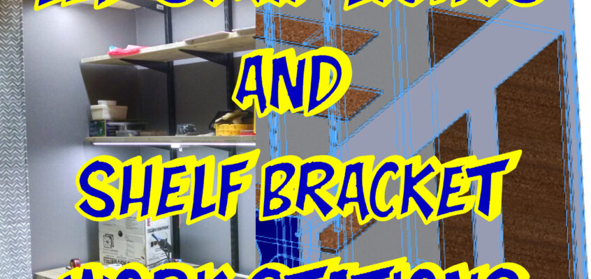 LED STRIP LIGHTS AND SHELVING BRACKET DESK WORKSTATIONS