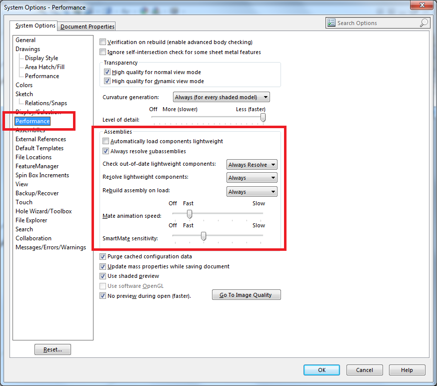 SolidWorks settings to correctly push Metadata into Composer BOMs 2