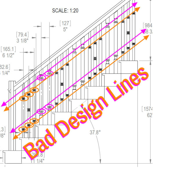 STAIRCASE BALUSTER DESIGN LINES 3