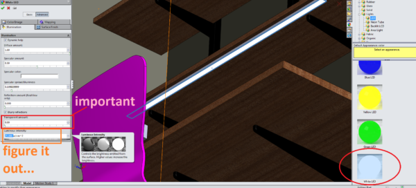 SolidWorks Rendering - LED strip lumens - undercabinet lighting in extrusion with diffuser 2