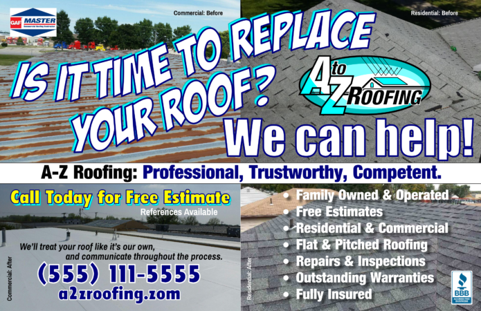 ROOFING FLYER POSTCARD MAILER 20160725 A