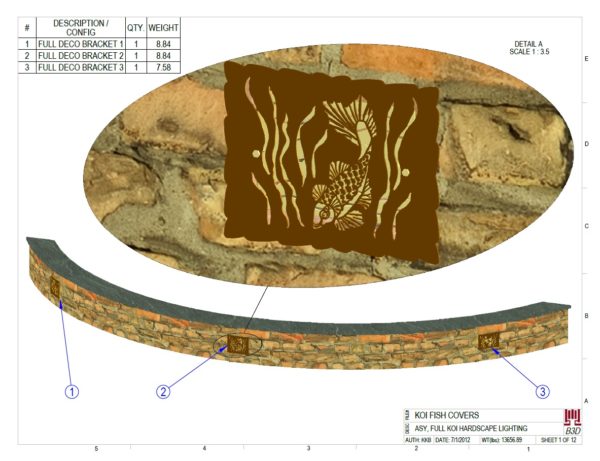 See PDF link in post: DECORATIVE KOI POND HARDSCAPE LIGHT BAFFLES DESIGN PRINTS 1