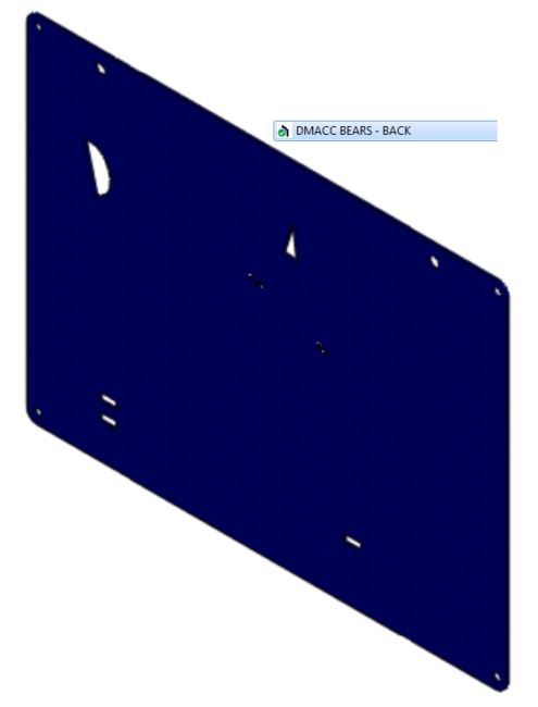 DMACC BEARS LOGO SIGN CAD FILES - 3PC VSN - BACK PLATE