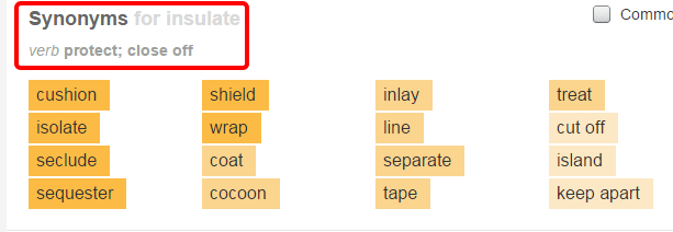 Insulate synonyms Kris Bunda Design