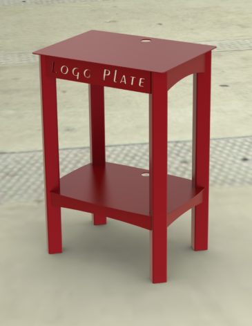 POPCORN MAKER STAND RENDER 1D -- RED PAINTED
