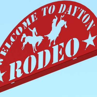 RENDER - DAYTON RODEO WELDED SIGN ASSEMBLY 95IN FRONT 1