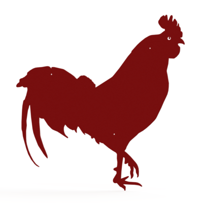 Rendering - FARM SIGNS - RED ROOSTER 24 X 24in - STEEL