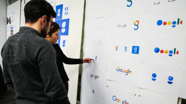 Google Brand Designers on Hour 3 of discussion on whether squiggly G really exists.