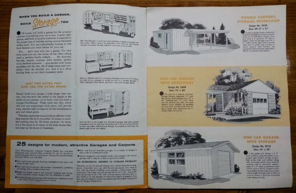 1950S Graphic Design - BROCHURE - Lumber Industry - 25 Garages and Carports - Weyerhaeuser Company 2