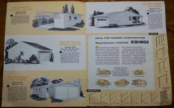 1950S Graphic Design - BROCHURE - Lumber Industry - 25 Garages and Carports - Weyerhaeuser Company 6