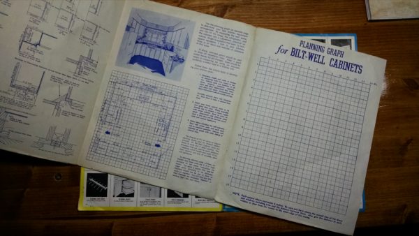 1950S Graphic Design - BROCHURE - Lumber Industry - Storage For Family Bilt-Well Cabinet Units 10 insert