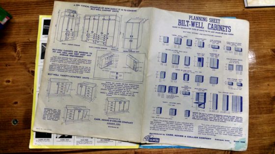 1950S Graphic Design - BROCHURE - Lumber Industry - Storage For Family Bilt-Well Cabinet Units 11 insert