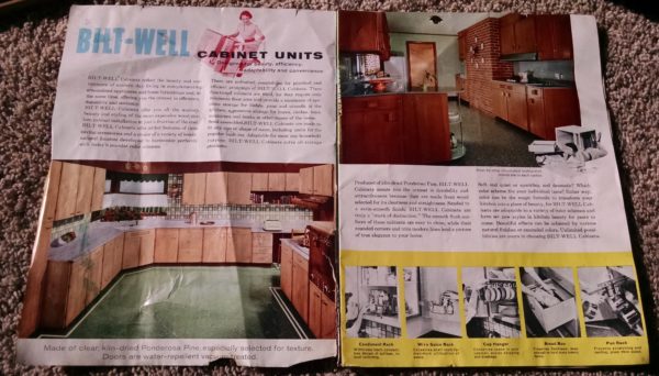 1950S Graphic Design - BROCHURE - Lumber Industry - Storage For Family Bilt-Well Cabinet Units 2