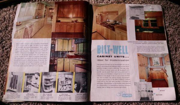 1950S Graphic Design - BROCHURE - Lumber Industry - Storage For Family Bilt-Well Cabinet Units 4