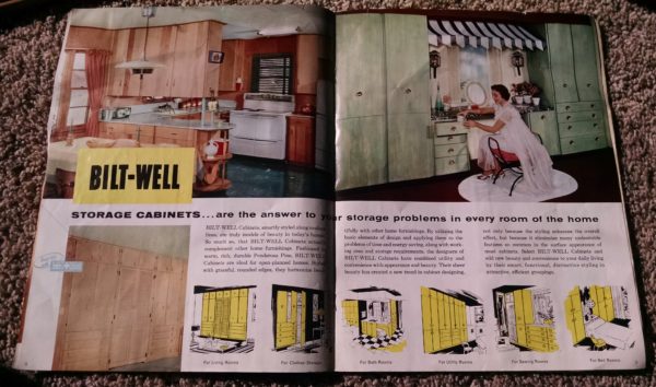 1950S Graphic Design - BROCHURE - Lumber Industry - Storage For Family Bilt-Well Cabinet Units 5