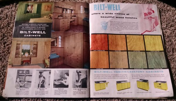 1950S Graphic Design - BROCHURE - Lumber Industry - Storage For Family Bilt-Well Cabinet Units 6