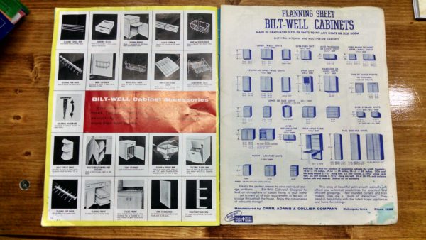 1950S Graphic Design - BROCHURE - Lumber Industry - Storage For Family Bilt-Well Cabinet Units 8 insert
