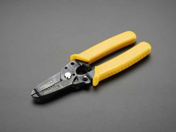wire stripper cutter hand tool spring-loaded with lock