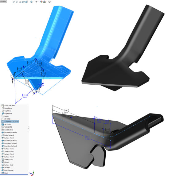 CAD Surface Modeling - Thickening