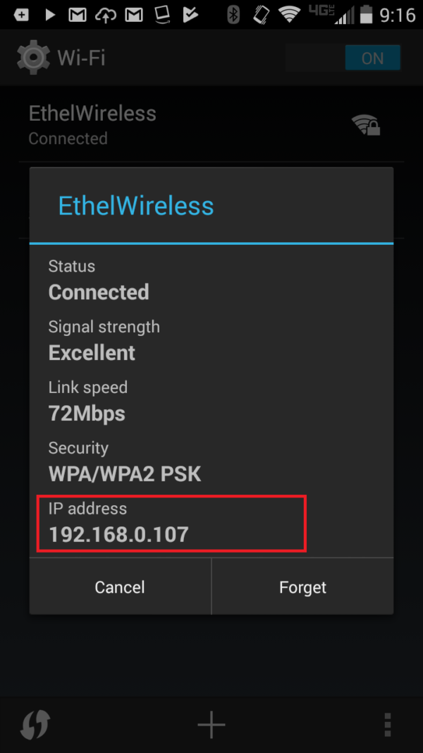 Screenshot CHANGE ANDROID PHONE TO STATIC IP ADDRESS